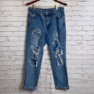 Momokrom Distressed Jeans - Raw Hem - Size 10 see measurements